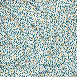 Printed Viscose ZANTEME White / Peacock